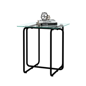 Modern Tempered Glass Coffee Table End Table Side Table For Living Room,Bedroom, Transparent Transparent Tempered Glass