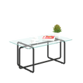 Modern Tempered Glass Tea Table Coffee Table, Table For Living Room,Transparent Transparent Tempered Glass