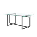 Modern Tempered Glass Tea Table Coffee Table, Table For Living Room,Transparent Transparent Tempered Glass