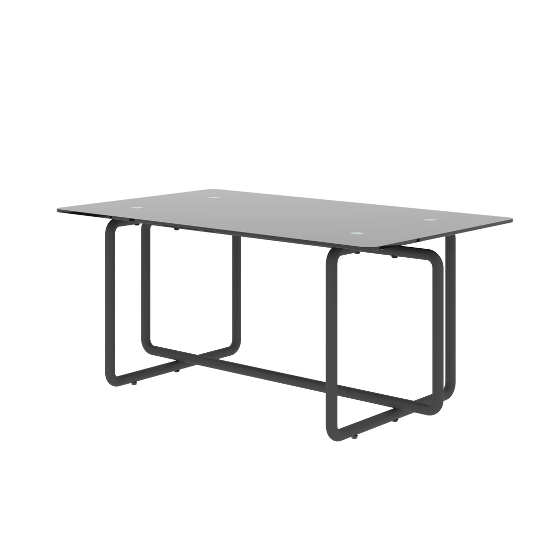 Modern Tempered Glass Tea Table Coffee Table, Table For Living Room,Black Black Tempered Glass