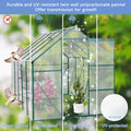 6X10Ft Polycarbonate Greenhouse Raised Base And Anchor Aluminum Heavy Duty Walk In Greenhouses For Outdoor Backyard In All Season Green Aluminium Aluminum