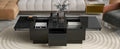 Coffee Table With 2 Large Hidden Storage Compartment, Extendable Cocktail Table With 2 Drawers, High Gloss Center Table With Sliding Top For Living Room, 39.3