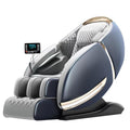 Electric Luxury Back Calf Heat Kneading 3D Ai Voice Zero Gravity Foot Roller Oversize Morden Massage Chair Blue Grey Pu