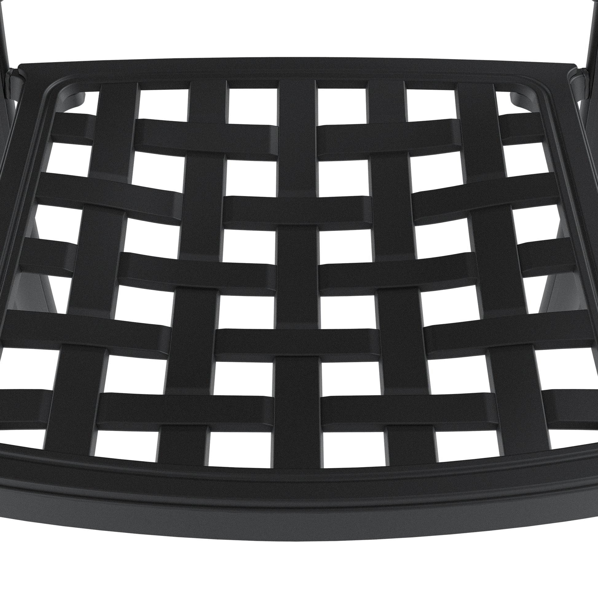 Cast Aluminum Patio Dining Chair 2Pcs With Black Frame And Cushions In Random Colors Yes Complete Patio Set Black Rust Resistant Frame Water Resistant Cushion Garden & Outdoor Complete Patio Sets Aluminium