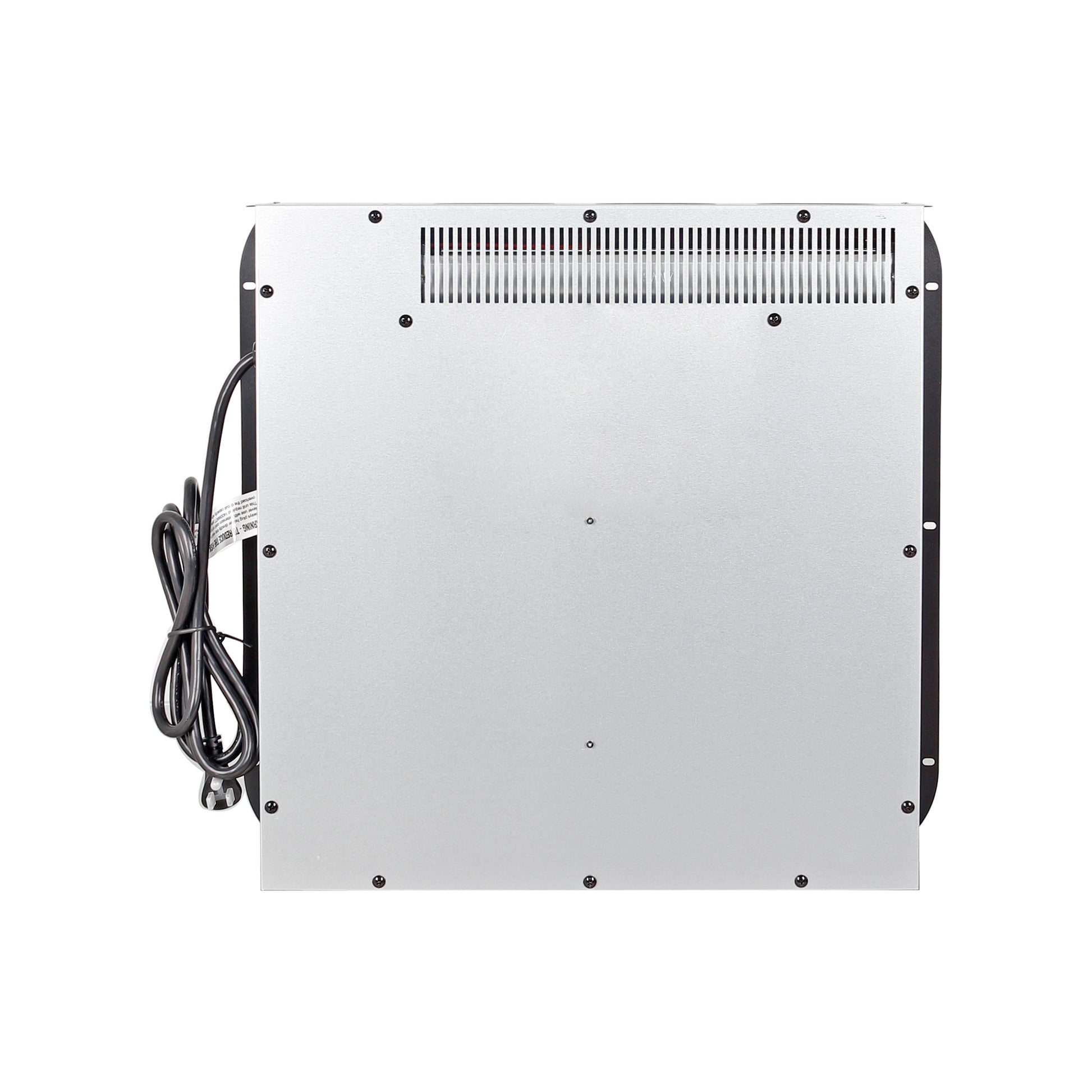 18 Inch Electric Fireplace Insert, Ultra Thin Heater With Log Set & Realistic Flame, Overheating Protection Antique Black No Tempered Glass Sheet Metal Plastic