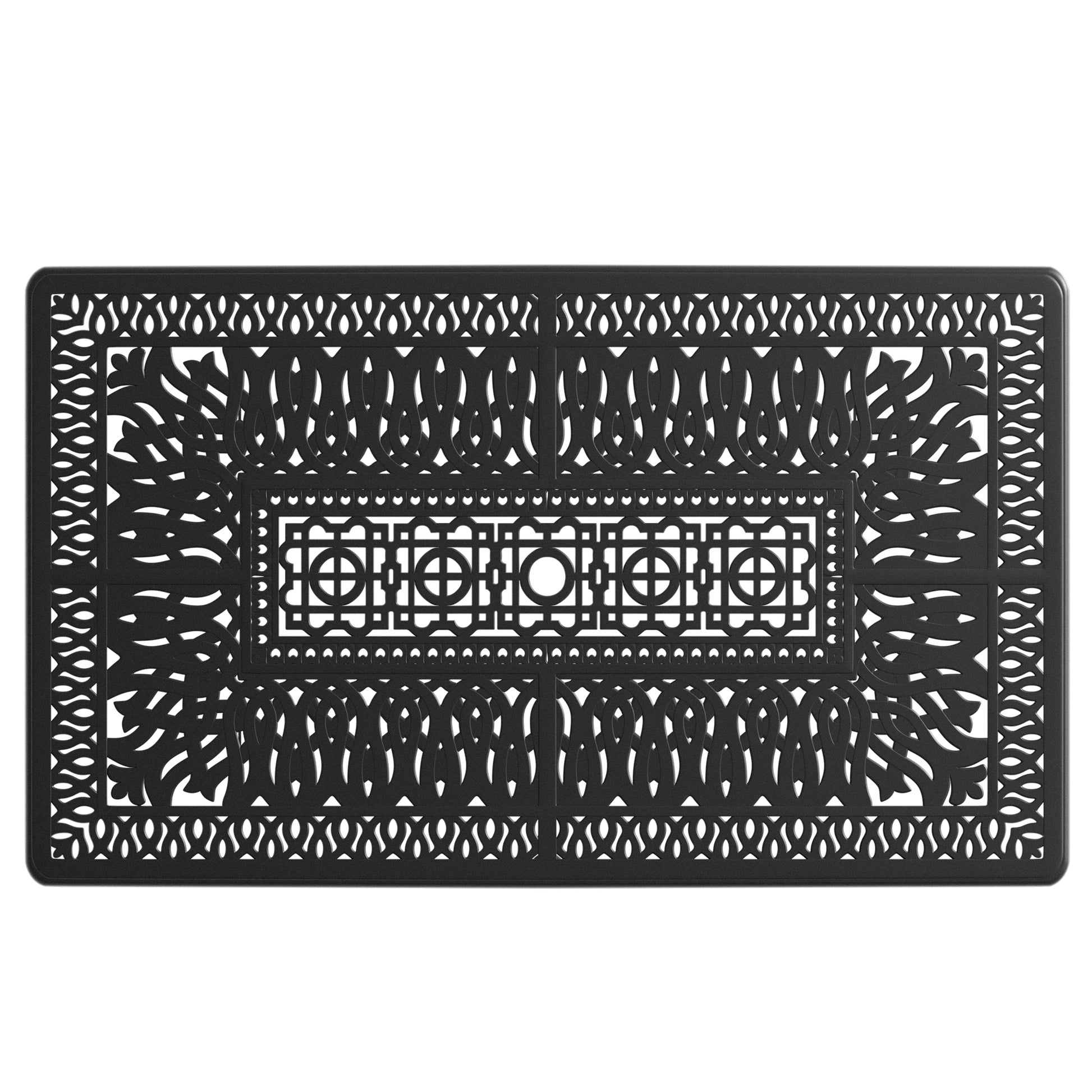 Cushions In Random Colors 7 Piece Set Of Cast Aluminum Patio Furniture With Cushions Yes Complete Patio Set Black Seats 6 Rust Resistant Frame Water Resistant Cushion Garden & Outdoor Complete Patio Sets Aluminium