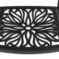 Cushions In Random Colors 3 Piece Set Of Cast Aluminum Patio Furniture With Cushions Yes Dining Set Black Seats 2 Rust Resistant Frame Water Resistant Cushion Garden & Outdoor Complete Patio Sets