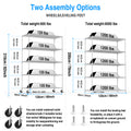 5 Tier 6000Lbs Heavy Duty Adjustable Storage Rack Metal Shelf Wire Shelving Unit With Wheels & Shelf Liners 82