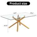 Large Modern Minimalist Rectangular Glass Dining Table For 6 8 With 0.39