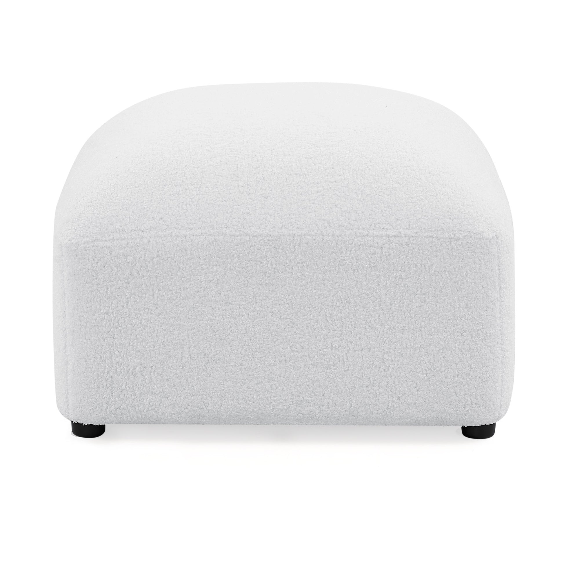 Ottoman For Modular Sofa White Foam
