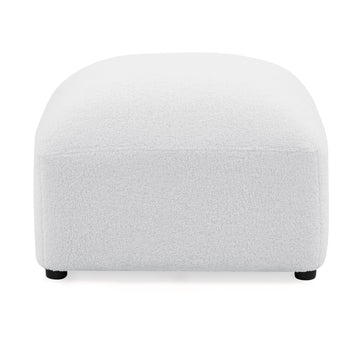Ottoman For Modular Sofa White Foam