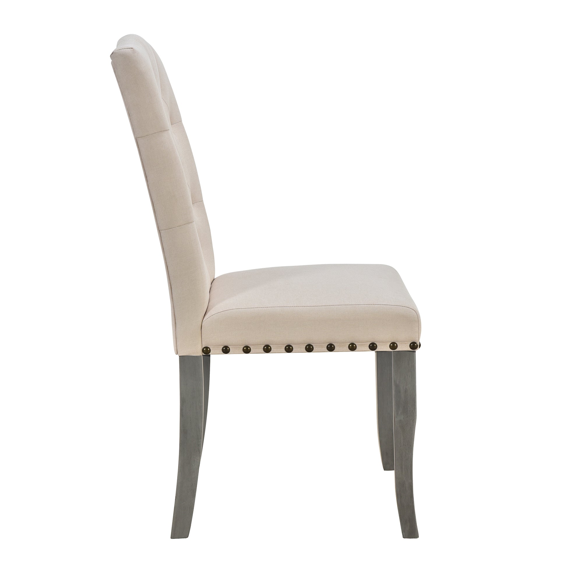 6 Piece Farmhouse Dining Table Set, Rectangular Trestle Table And 4 Upholstered Chairs & Bench For Dining Room Antique Gray Antique Gray Solid Wood