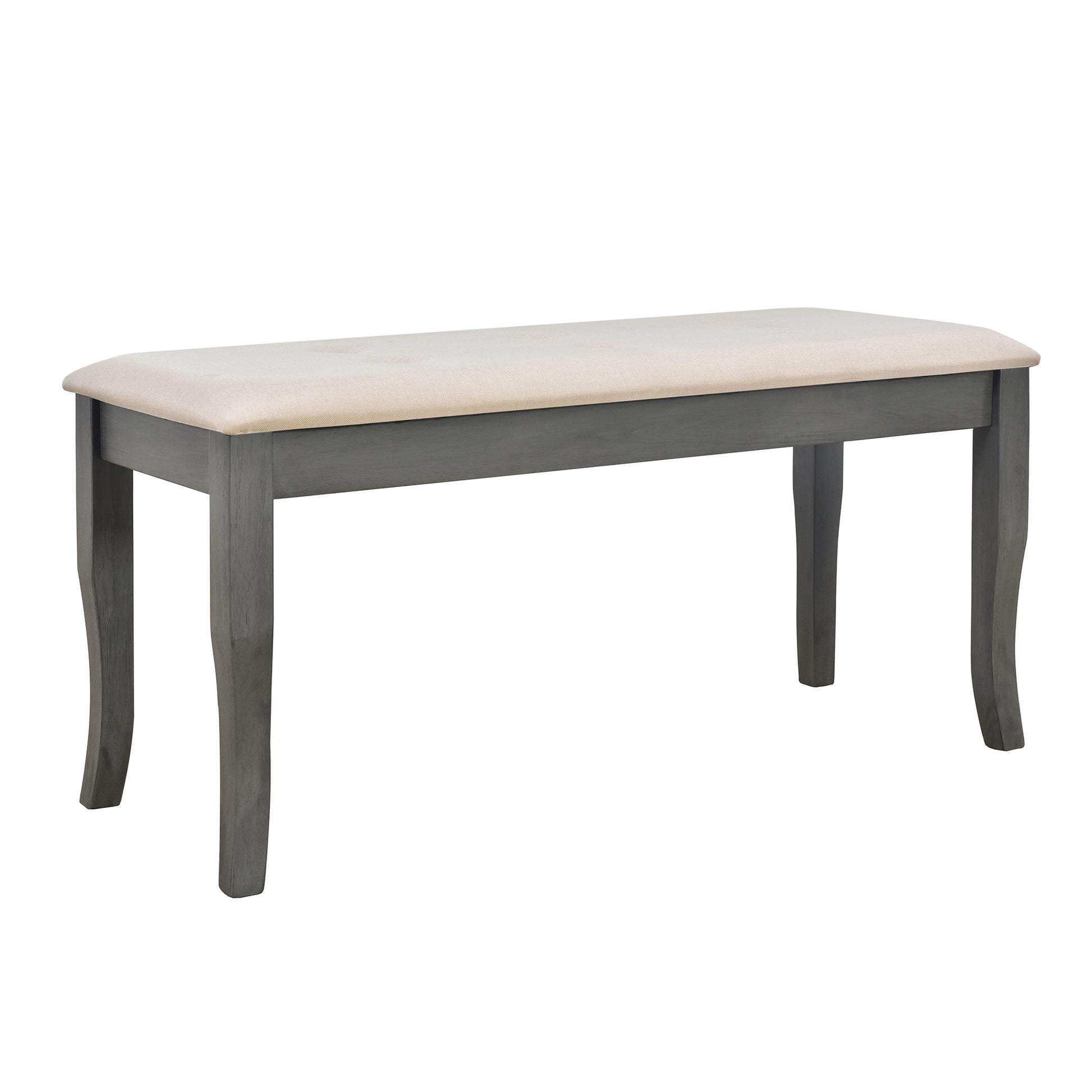 6 Piece Farmhouse Dining Table Set, Rectangular Trestle Table And 4 Upholstered Chairs & Bench For Dining Room Antique Gray Antique Gray Solid Wood