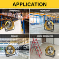 Simple Deluxe 20 Inch Heavy Duty Metal Industrial Drum Fan, 3 Speed Floor Fan For Warehouse, Workshop, Factory And Basement High Velocity, Yellow Yellow Metal