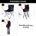 Yssoa Portable Folding Camping Chair With Carry Bag For Adults, Collapsible Anti Slip Padded Oxford Cloth Stool For Beach, Hiking, Fishing, Gardening, Picnic Color: Black, Size: Small Black Metal