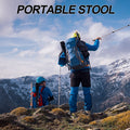 Yssoa Folding Tripod Camping Stool Tri Leg Slacker Chair Super Compact For Outdoor Backpacking Fishing Picnic Travel Beach Bbq Color: Black Black Metal