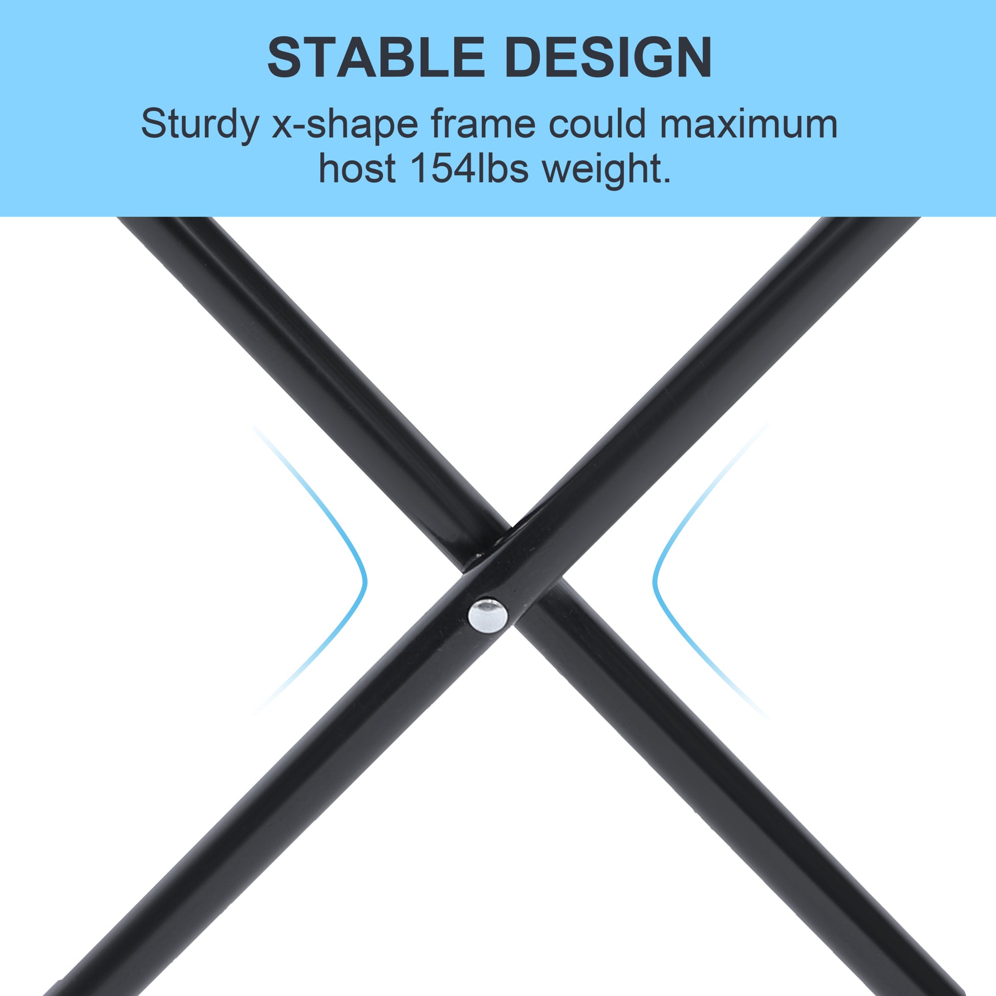 Yssoa Folding Camping Stool, Portable Collapsible Camp Stool, Folding Foot Rest For Lightweight Compact Chair, Foldable Footstool Ottoman For Outdoor Hiking Backpacking Fishing Picnic Barbecue Bbq Black Metal