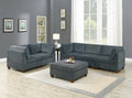 1Pc Ottoman Only Grey Chenille Fabric Cocktail Ottoman Cushion Seat Living Room Furniture Grey Chenille Primary Living Space Contemporary,Modern Rectangle Chenille