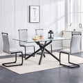 Large Modern Minimalist Rectangular Glass Dining Table For 6 8 With 0.39