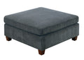1Pc Ottoman Only Grey Chenille Fabric Cocktail Ottoman Cushion Seat Living Room Furniture Grey Chenille Primary Living Space Contemporary,Modern Rectangle Chenille