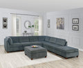 1Pc Ottoman Only Grey Chenille Fabric Cocktail Ottoman Cushion Seat Living Room Furniture Grey Chenille Primary Living Space Contemporary,Modern Rectangle Chenille