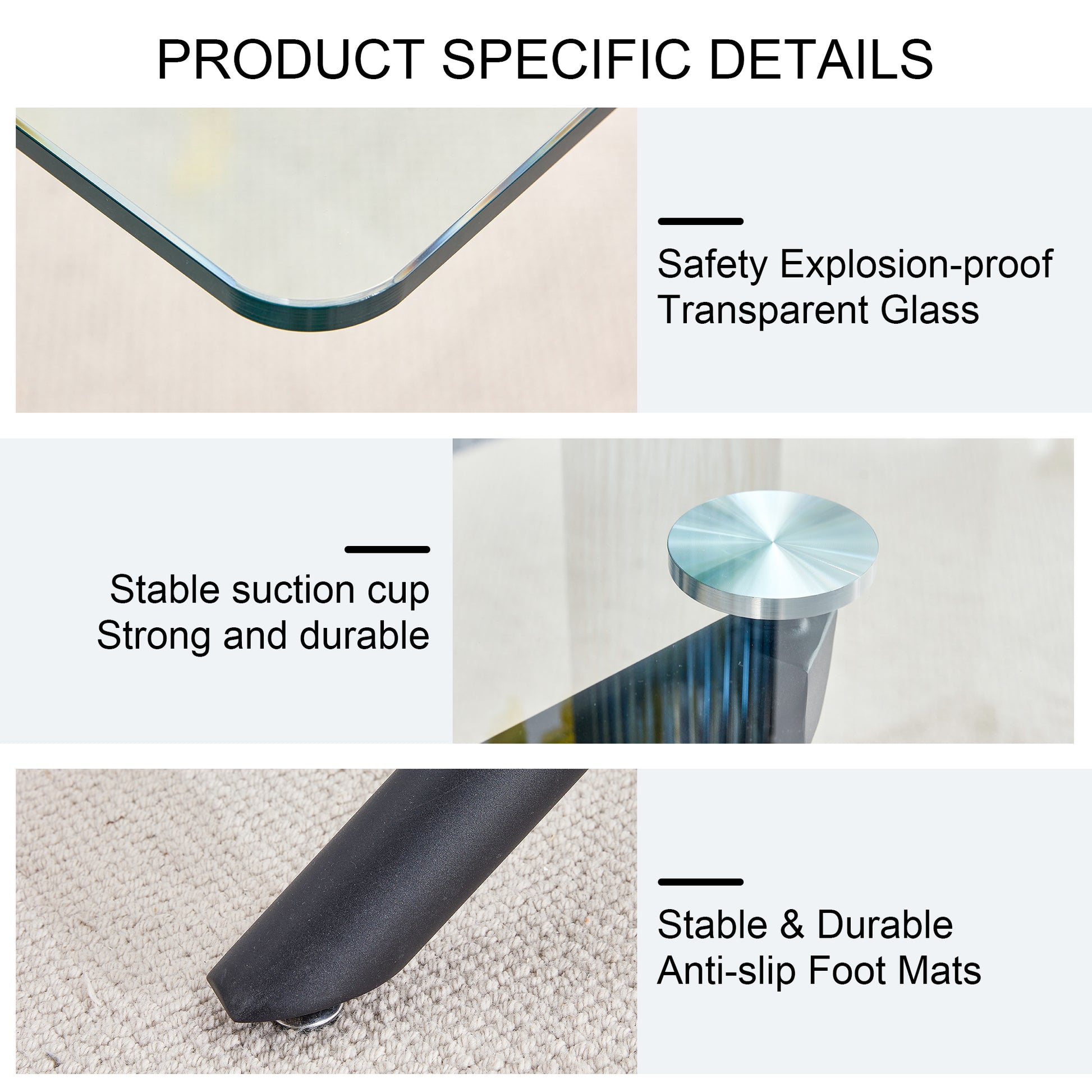 Large Modern Minimalist Rectangular Glass Dining Table For 6 8 With 0.39" Tempered Glass Tabletop And Black Color Metal Legs, For Kitchen Dining Living Meeting Room Banquet Hall,71" W X 39" D X 301537 Black Glass