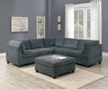 1Pc Ottoman Only Grey Chenille Fabric Cocktail Ottoman Cushion Seat Living Room Furniture Grey Chenille Primary Living Space Contemporary,Modern Rectangle Chenille
