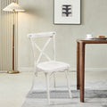 2 Pack Resin X Back Chair, Dining Chair Furniture 2 Pack, Modern Farmhouse Cross Back Chair For Kitchen,Lime Wash Lime White Resin