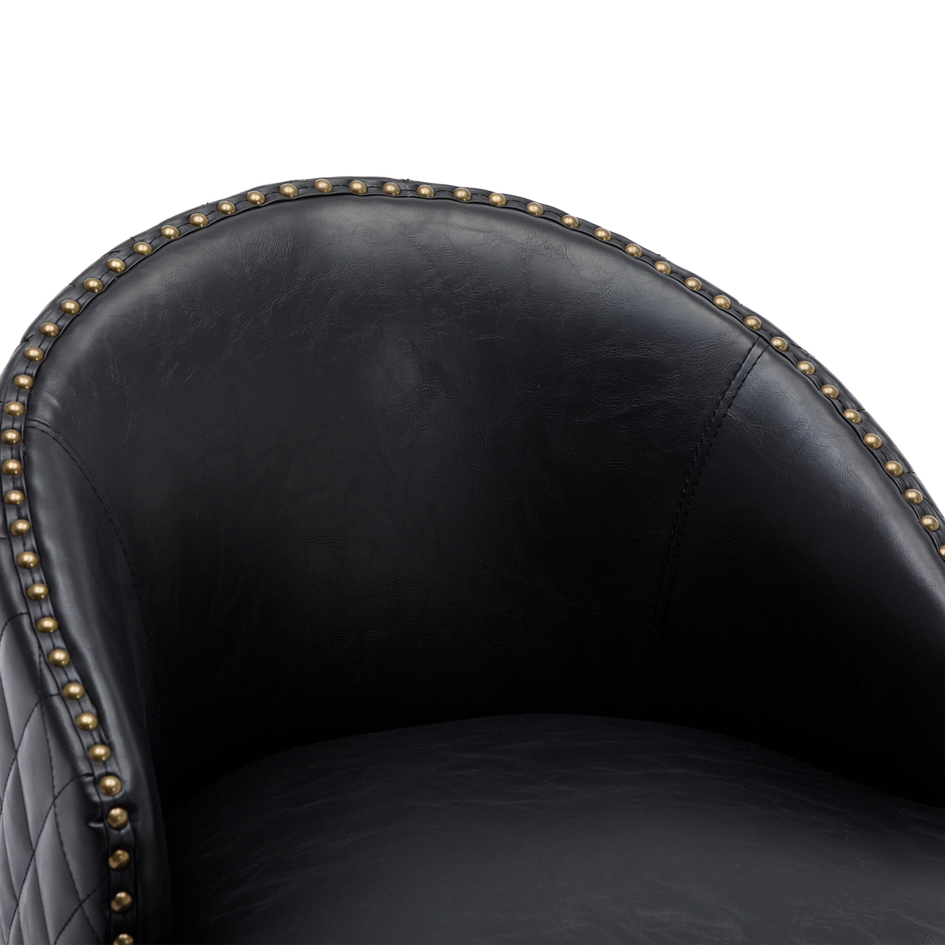 Coolmore Bar Stools Set Of 2 Counter Height Chairs With Footrest For Kitchen, Dining Room And 360 Degree Swivel Black Pu Pu Leather