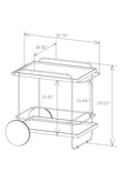Oak Hotel Restaurant Cart Small Dining Car 30.7 Inches White Rubber And Carbon Steel Materials 30.71Inch Oak Metal & Wood