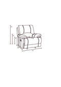 Leather Air Recliining Loveseat Beige Foam Leather