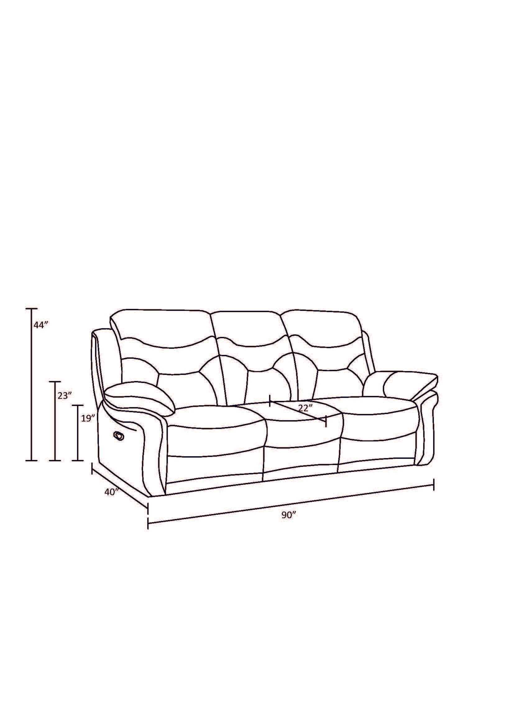 Leather Air Upholstered Reclining Sofa With Fiber Back Brown Foam Leather