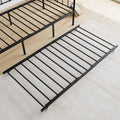 Twin Size Metal Daybed Frame With Trundle, Heavy Duty Steel Slat Support Sofa Bed Platform With Headboard, No Box Spring Needed, Black Box Spring Not Required Twin Black Metal Bedroom Metal