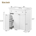 30 Inch White Bathroom Vanity With Ceramic Sink Combo, Abundant Storage Cabinet 2 Soft Close Doors And Double Tier Deep Drawer White Bathroom Mdf