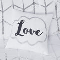 Metallic Printed Comforter Set King White Silver Polyester
