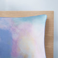 Watercolor Tie Dye Printed Comforter Set With Throw Pillow Queen Aqua Polyester
