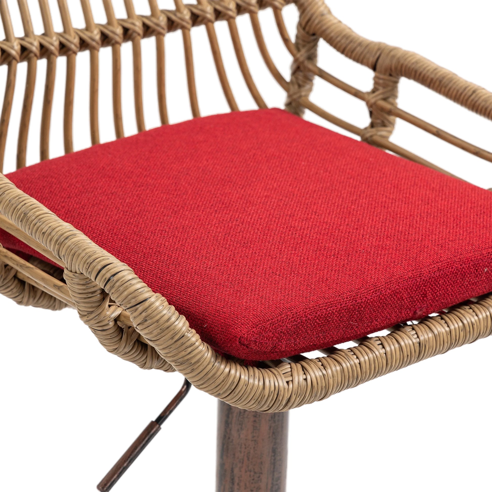 Coolmore Modern Swivel Bar Stools Set Of 2 Adjustable Counter Height Chairs With Footrest For Kitchen, Dining Room Red Red Primary Living Space Linen