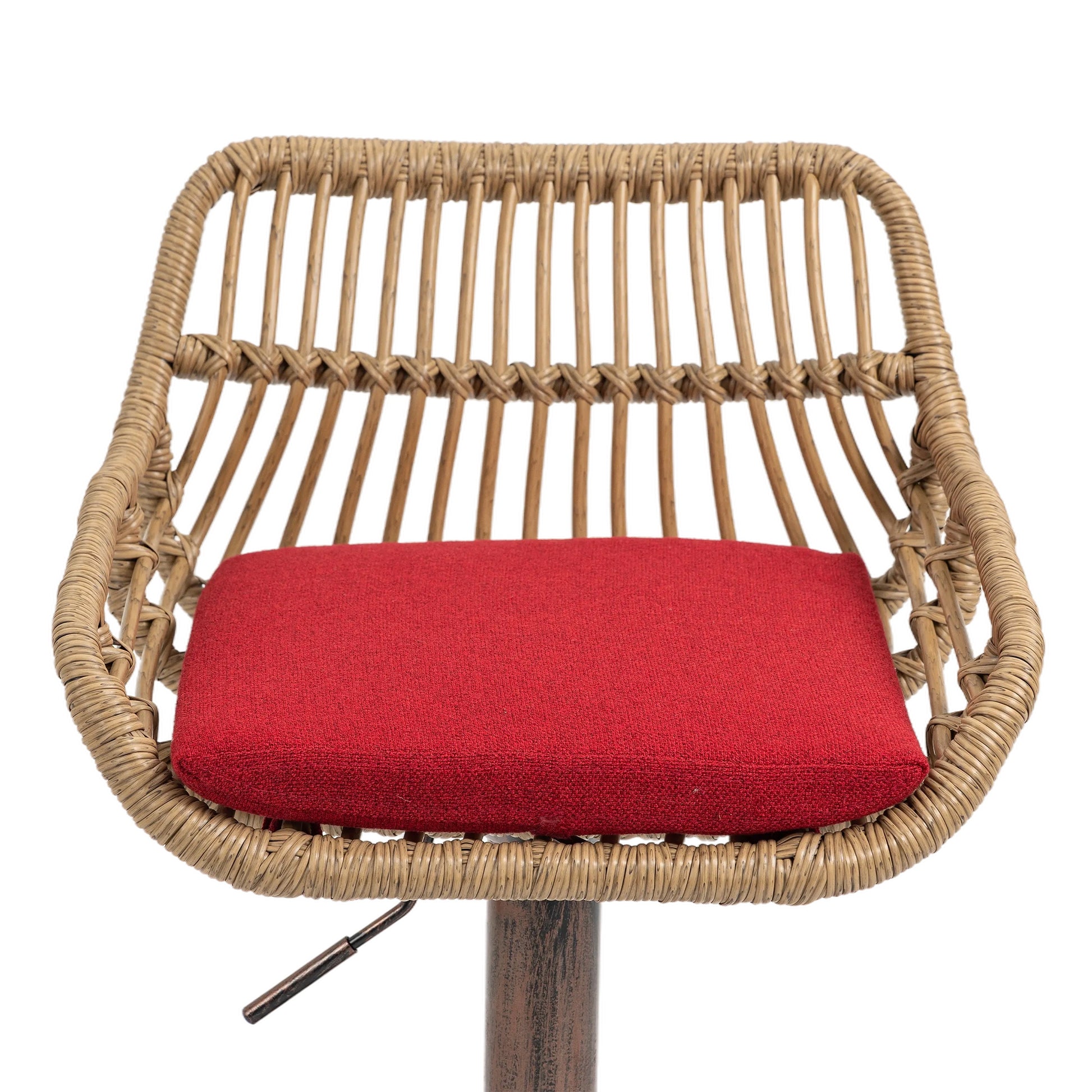 Coolmore Modern Swivel Bar Stools Set Of 2 Adjustable Counter Height Chairs With Footrest For Kitchen, Dining Room Red Red Primary Living Space Linen