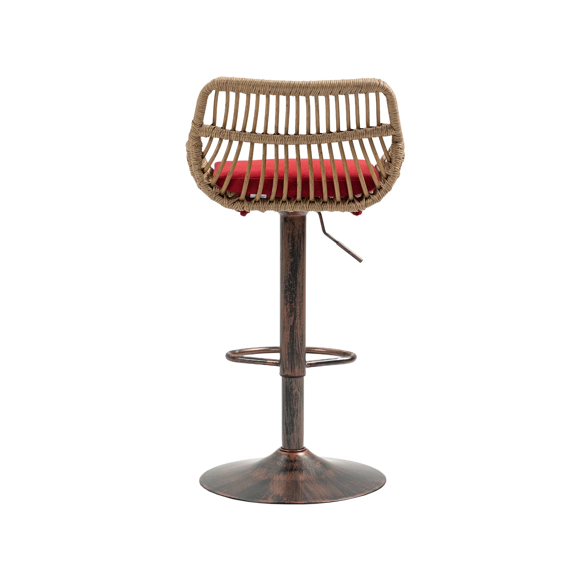 Coolmore Modern Swivel Bar Stools Set Of 2 Adjustable Counter Height Chairs With Footrest For Kitchen, Dining Room Red Red Primary Living Space Linen