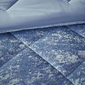 Velvet Comforter Set Twin Blue Polyester
