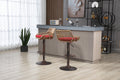 Coolmore Modern Swivel Bar Stools Set Of 2 Adjustable Counter Height Chairs With Footrest For Kitchen, Dining Room Red Red Primary Living Space Linen