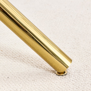 Only Table Legs.Large Modern Minimalist Rectangular Glass Dining Table For 6 8 With Golden Chrome Metal Legs.Kitchen Dining Living Meeting Room Banquet Hall Gold Metal