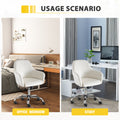 Accent Chair Modern Home Office Leisure Chair With Adjustable Velvet Height And Adjustable Casters Beige Beige Cotton Velvet