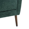 Modern Accent Chair,Chenille Arm Chairs For Living Room,Upholstered Mordern Armchair,Comfy Soft Padded Lounge Chair In Small Space, Bedroom, W Pillow, Solid Wood Leg Blackish Green Blackish Green Light Brown Primary Living Space Modern Rubberwood Foam