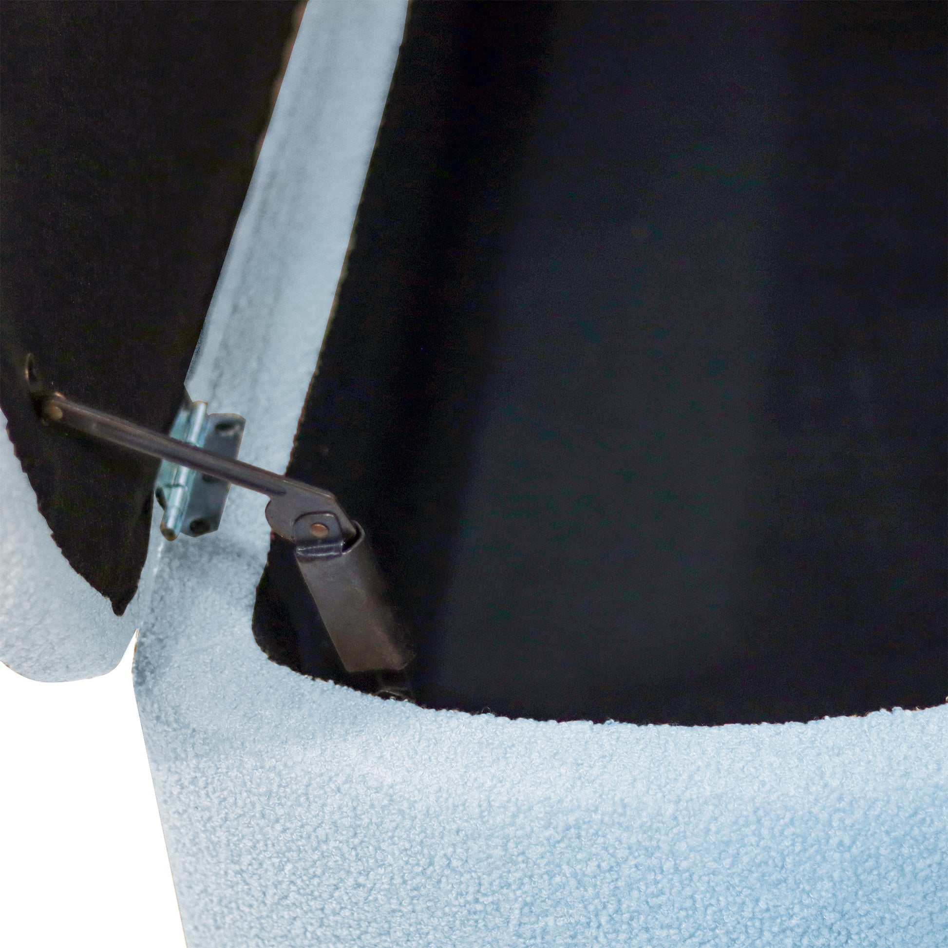 Blue Storage Ottoman Bench For End Of Bed Gold Legs, Modern Grey Faux Fur Entryway Bench Upholstered Padded With Storage For Living Room Bedroom Blue Faux Fur