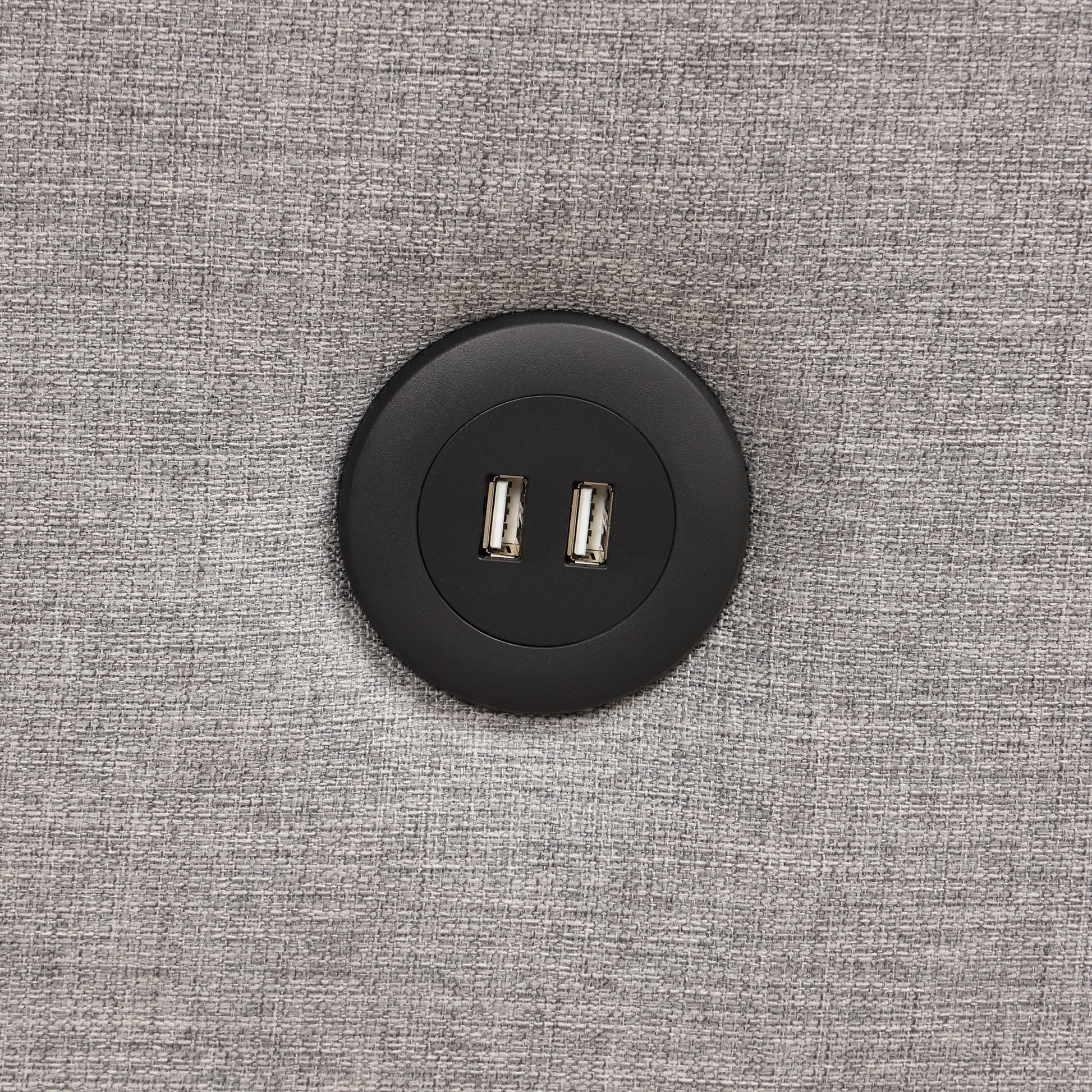 Pull Out Sofa Sleeper 3 In 1 With 2 Wing Table And Usb Charge For Nap Line Fabric For Living Room Recreation Room Grey Gray Foam Linen