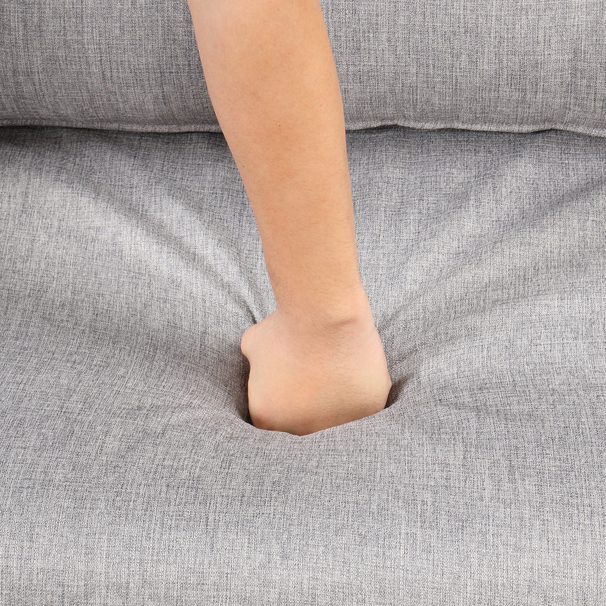 Pull Out Sofa Sleeper 3 In 1 With 2 Wing Table And Usb Charge For Nap Line Fabric For Living Room Recreation Room Grey Gray Foam Linen