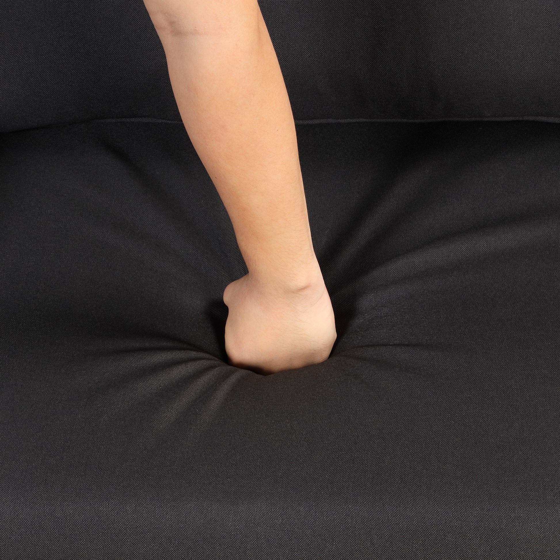 Pull Out Sofa Sleeper 3 In 1 With 2 Wing Table And Usb Charge For Nap Line Fabric For Living Room Recreation Room Black Black Foam Linen