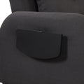 Pull Out Sofa Sleeper 3 In 1 With 2 Wing Table And Usb Charge For Nap Line Fabric For Living Room Recreation Room Black Black Foam Linen