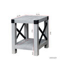 End Table Plaid Grey Oak Mdf Steel